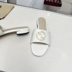 Gucci Women Round Interlocking G Sandal In White - Image 4