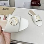 Gucci Women Round Interlocking G Sandal In White - Image 5