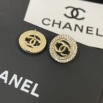 Chanel Round Stud Earrings Gold - Image 3