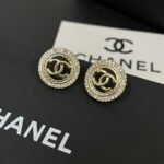 Chanel Round Stud Earrings Gold - Image 4