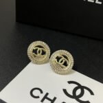 Chanel Round Stud Earrings Gold - Image 5