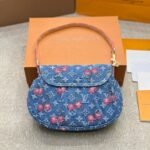 Louis Vuitton X Takashi Murakami Monogram Cerise Sunset Bag Denim Blue 27Cm M13680 - Image 4