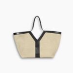 Saint Laurent Tiffany   Fred Paris Raffia Leather Large Tote Black 50Cm