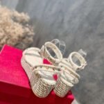 Valentino Rockstud Flatform Sandal White - Image 5