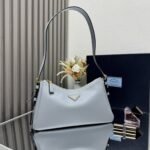 Super Vip 1:1 – Prada Aimée Medium Leather Shoulder Bag Opaline 30Cm 1BC229 2CYS  F04F1 V LVM - Image 2