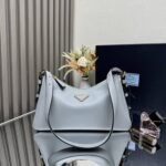 Super Vip 1:1 – Prada Aimée Medium Leather Shoulder Bag Opaline 30Cm 1BC229 2CYS  F04F1 V LVM - Image 3