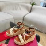 Valentino Garavani Woven Raffia Wedge Espadrilles Farfetch Beige - Image 6