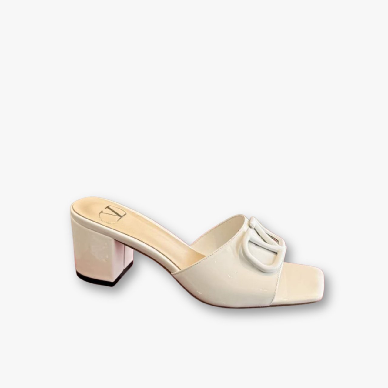 475-2-1.jpg Valentino Vlogo Signature Slide Sandal White - Image 1