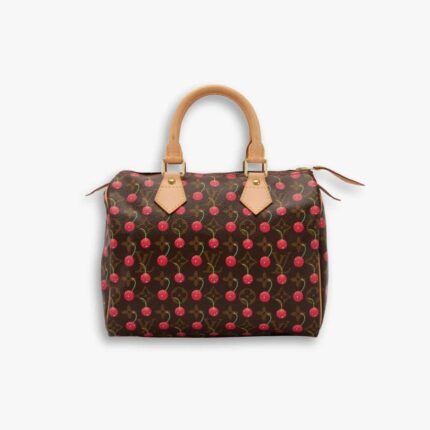 Louis Vuitton X Takashi Murakami Monogram Cerise Speedy 25 Gold Hardware Brown 25Cm