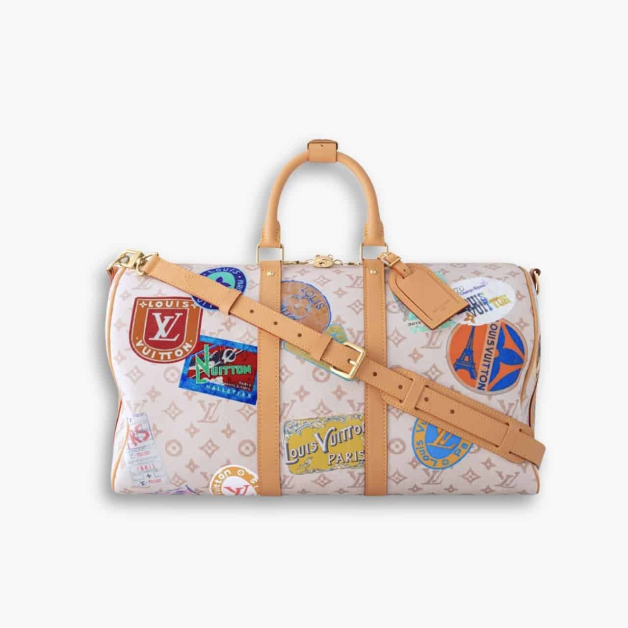 483-1-2.jpg Louis Vuitton Keepall Bandoulière 45 Monogram Dune Coated Canvas 45Cm M14736 - Image 1