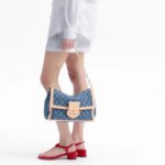 Louis Vuitton Dauphine Soft GM Bag Denim Blue 28Cm M13319 - Image 6