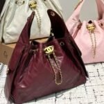 Chanel 25 Small Handbag Grained   Gold-Tone Metal Dard Red 30Cm - Image 2