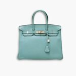 Hermes Birkin 30 Bag Paon Epsom Palladium Hardware Blue 30Cm