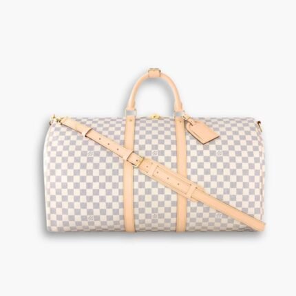 Louis Vuitton Keepall Bandoulière Travel Bag Beige 45Cm N41429