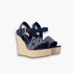 Louis Vuitton Helios Wedge Espadrille Marine 1AHLKQ