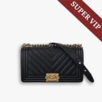 Super Vip 1:1 – Chanel Le Boy Chevron Black 25Cm