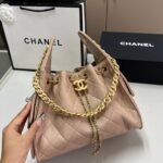 Chanel 25 Small Handbag Grained And Gold Tone Metal Beige 30Cm - Image 3