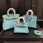 Hermes Birkin 30 Bag Paon Epsom Palladium Hardware Blue 30Cm - Image 2