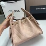 Chanel 25 Small Handbag Grained And Gold Tone Metal Beige 30Cm - Image 6