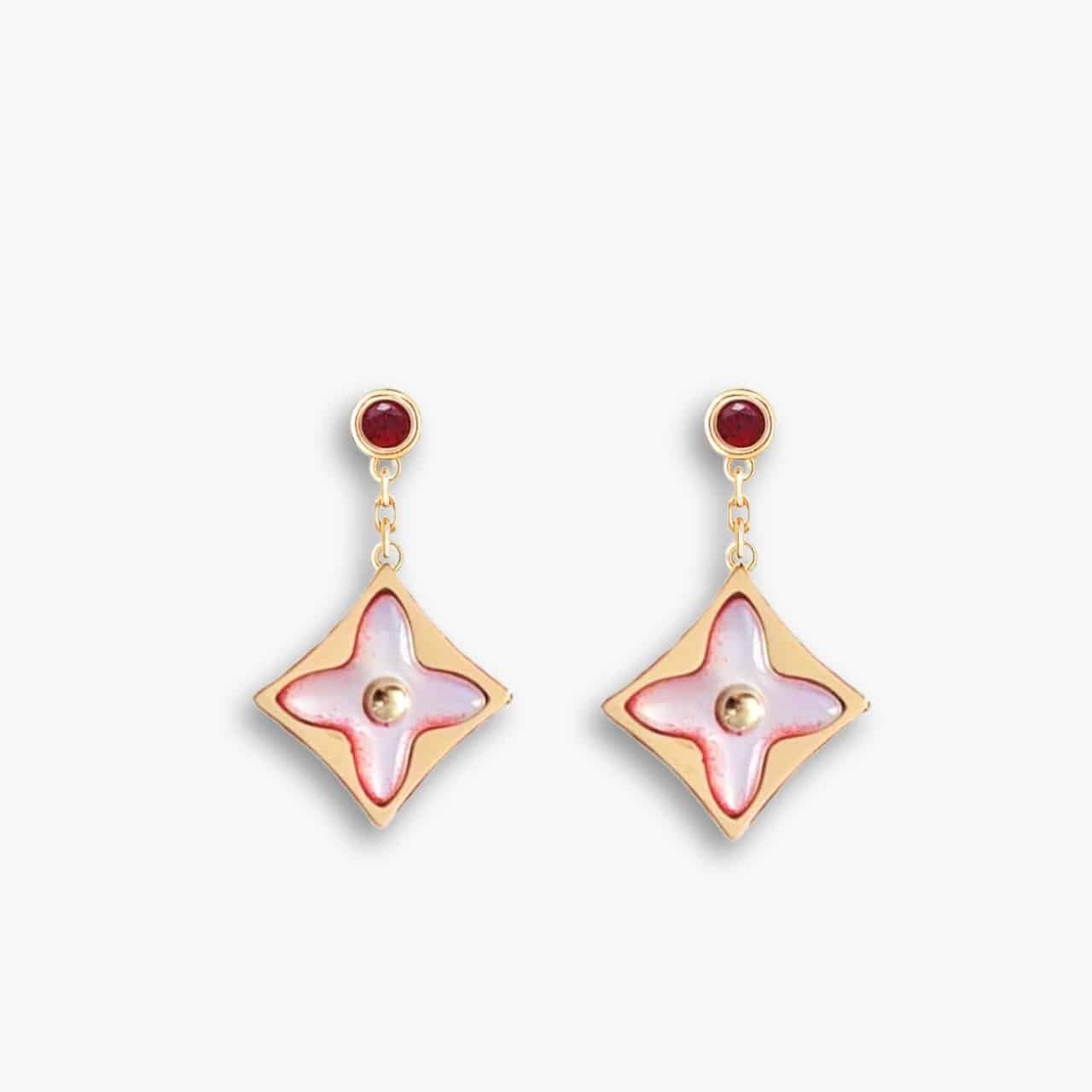 56-2.jpg Louis Vuitton Color Blossom BB Star Earrings Red Gold - Image 1