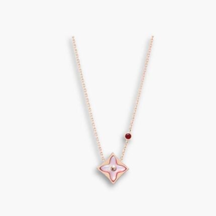 Louis Vuitton Color Blossom BB Star Necklace Red Gold
