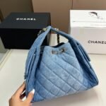 Chanel 25 Small Handbag Denim Blue 30Cm AS5293 B20603 U0475 - Image 5