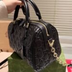 Gucci GG Emblem Small Top Handle Bag Black 26cm 815255 AAEEM 1000 - Image 7