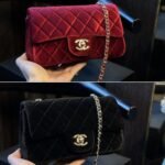 Chanel Velvet Pearl Crush Mini Flap Bag Burgundy 20cm - Image 3