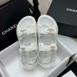 Chanel Sandal Shiny White G35927 B20276 U0451 - Image 4
