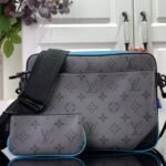 Super Vip 1:1 – Louis Vuitton Trio Messenger Monogram Eclipse Reverse Turquoise 25Cm M11648 - Image 2