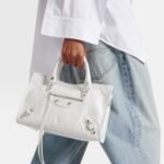 Balenciaga Le City Small Bag in Optic White 8114422AA9S9104 30cm - Image 3