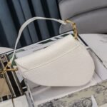 Dior Saddle Bag Oblique Embossed White 25cm - Image 7