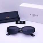 Celine Triomphe Hole Punch Sunglasses Black - Image 5