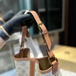 Celine Small Bucket In Triomphe Canvas 22cm 191442FLC02GR - Image 5