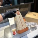 Celine Small Bucket In Triomphe Canvas 22cm 191442FLC02GR - Image 7