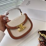 Celine Mini Besace Clea In Brown And Beige 16cm 10K502FA302NT - Image 6