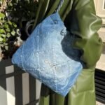 Chanel 22 Handbag Washed Denim Light Blue 41cm AS3261 B10439 NM981 - Image 7