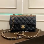 Chanel Classic Flap Crossbody Bag In Black 20cm - Image 2