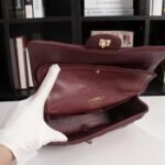 Chanel Classic Double Flap Handbag Burgundy 30cm A01112 B17625 NZG79 - Image 8