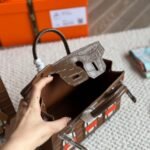 Hermes Sac Faubourg Birkin Matte Alligator Brown 25cm - Image 2
