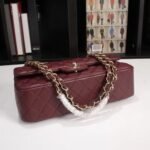 Chanel Classic Double Flap Handbag Burgundy 30cm A01112 B17625 NZG79 - Image 2