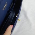 Chanel Classic Double Flap Bag Dark Blue 25cm - Image 3