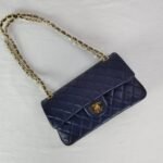 Chanel Classic Double Flap Bag Dark Blue 25cm - Image 6