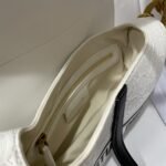 Dior Saddle Handbag Oblique Perforated White 25cm - Image 2
