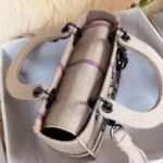 Dior Medium Lady D Lite Bag Beige Jute 24cm M0565BRUW M918 - Image 5