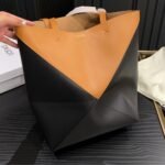 Loewe Puzzle Fold Tote Warm Desert And Black 31cm A779G50X18 2727 - Image 2