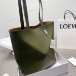 Loewe Medium Puzzle Fold Tote Dark Khaki Green 25cm A657G50X01 3969 - Image 2