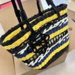 Loewe Basket Tote Black And Yellow 29cm A223S91X02 - Image 2