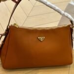 Prada Aimée Large Leather Shoulder Bag Caramel 39cm 1BC228 2CYS F03BH V LVM - Image 2