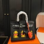 Hermes Sac Faubourg Birkin Matte Alligator So Black 25cm - Image 3